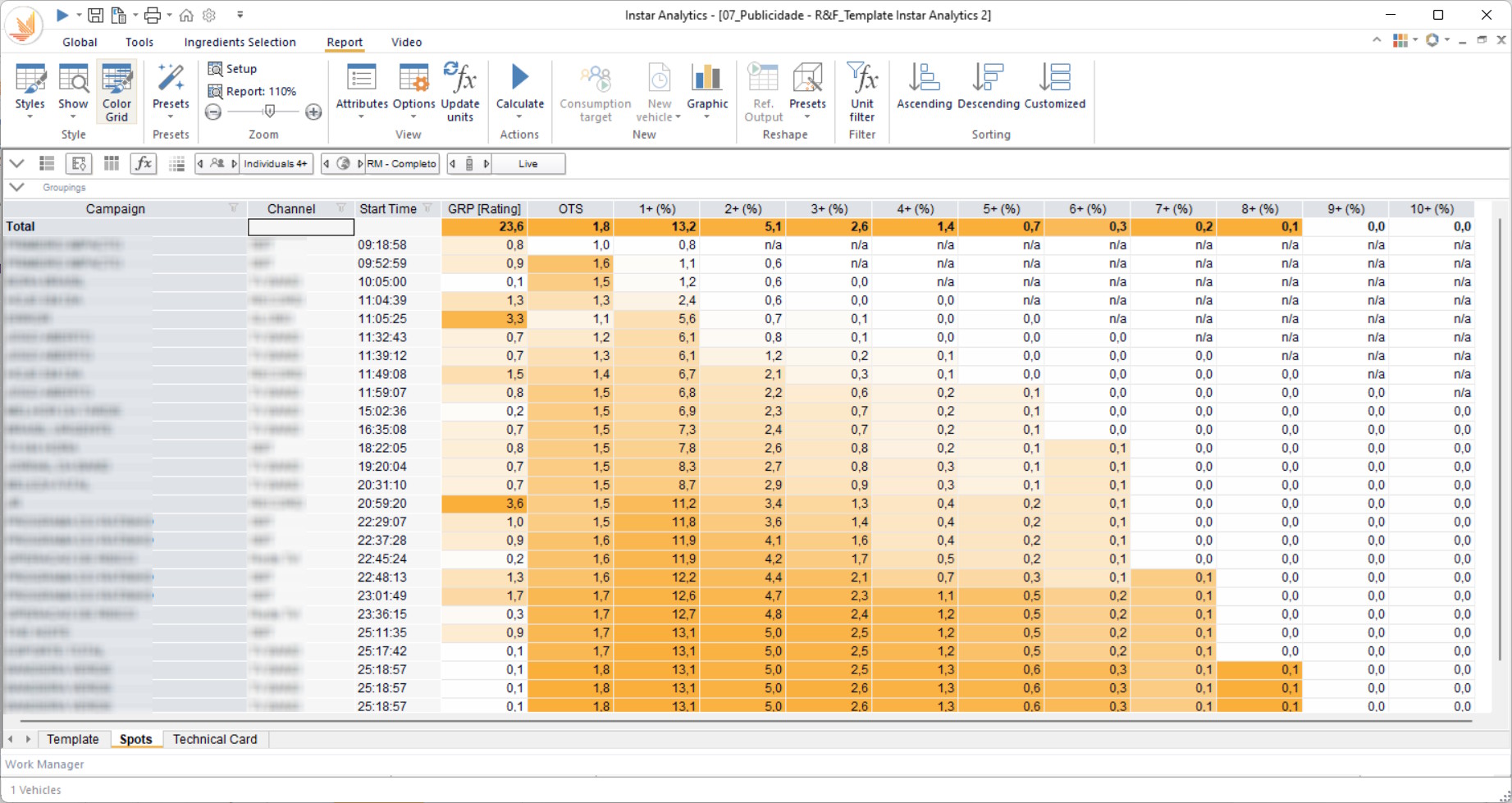 Instar Analytics - Campaign Evaluation
R&F by program